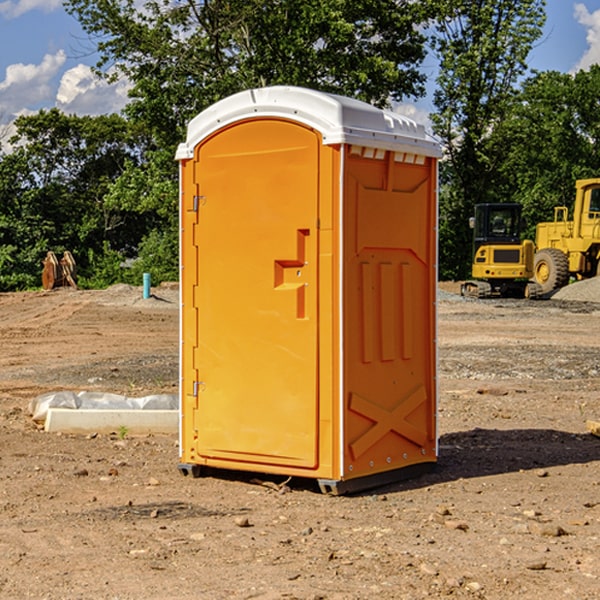 how often are the porta potties cleaned and serviced during a rental period in Amidon ND